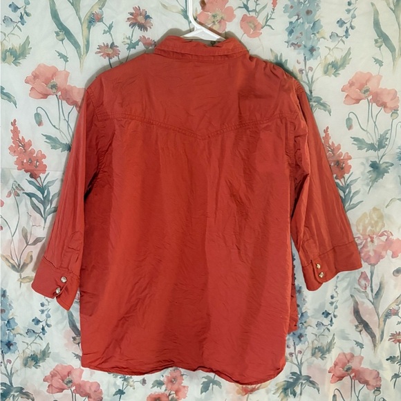 Disney Women's Coral Button Down Shirt with Winnie the Pooh Embroidery - Picture 9 of 13